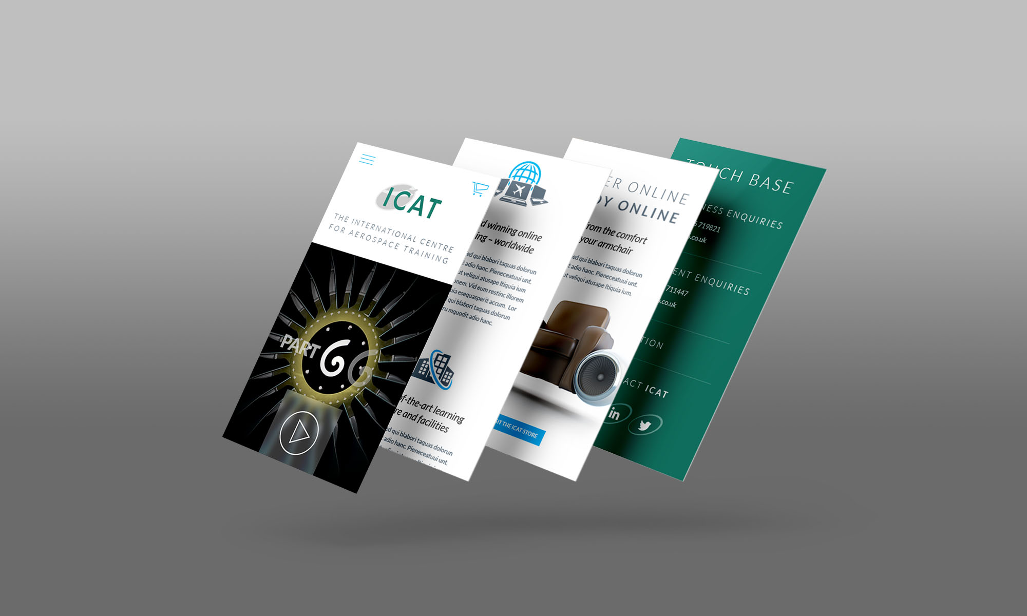 Responsive website commissioned by ICAT